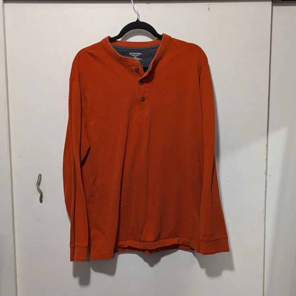 St John's Bay Sueded Jersey Henley L - Picture 2 of 3
